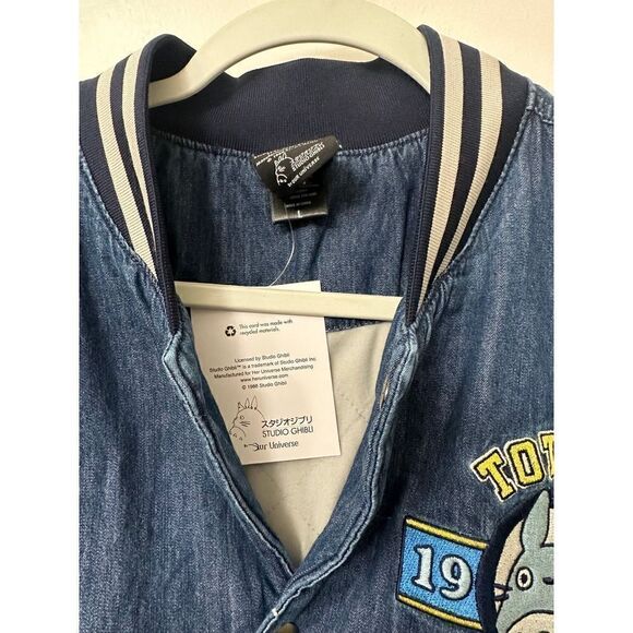 Studio Ghibli My Neighbor Totoro Circle Portrait Varsity Jacket Size L - Picture 6 of 10